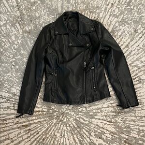 Black vegan Leather Women's Jacket